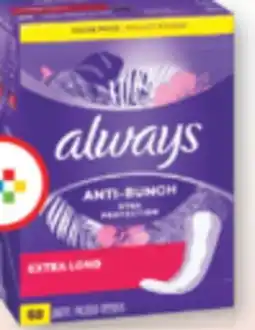 Familiprix ALWAYS Anti-Bunch Xtra Protection liners extra long 68un offer