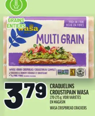 Metro CRAQUELINS CROUSTIPAIN WASA | WASA CRISPBREAD CRACKERS offer