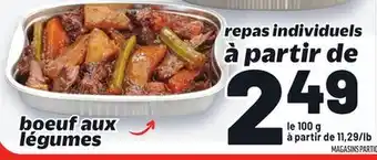 Metro BOEUF AUX LÉGUMES offer