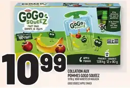 Metro COLLATION AUX POMMES GOGO SQUEEZ | GOGO SQUEEZ APPLE SNACK offer