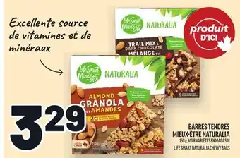 Metro BARRES TENDRES MIEUX-ÊTRE NATURALIA | LIFE SMART NATURALIA CHEWY BARS offer