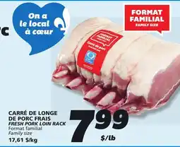 IGA FRESH PORK LOIN RACK offer