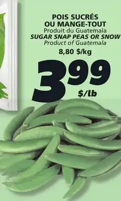 IGA SUGAR SNAP PEAS OR SNOW offer