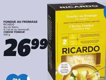 IGA RICARDO CHEESE FONDUE offer