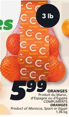 IGA COMPLIMENTS ORANGES offer