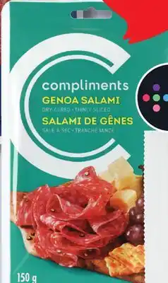 IGA COMPLIMENTS SLICED OLD-FASHIONED HOT CAPICOLLO OR SLICED SALAMI offer