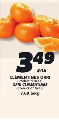 IGA ORRI CLEMENTINES offer