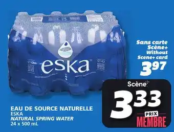 IGA ESKA NATURAL SPRING WATER offer