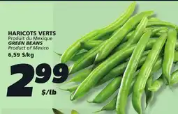 IGA GREEN BEANS offer