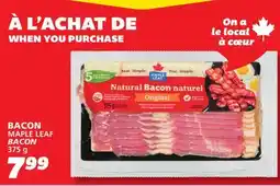 IGA MAPLE LEAF BACON offer