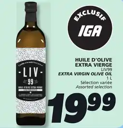 IGA LIV99 EXTRA VIRGIN OLIVE OIL offer