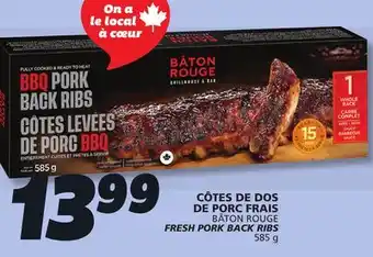 IGA BÂTON ROUGE FRESH PORK BACK RIBS offer