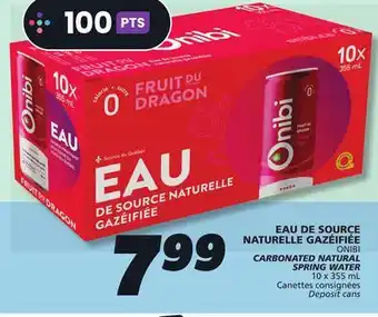 IGA ONIBI CARBONATED NATURAL SPRING WATER offer