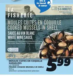 IGA LA FISHERIE FROZEN COOKED MUSSELS IN SHELL offer