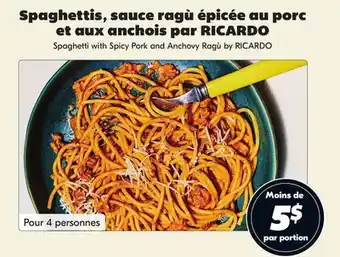 IGA Spaghetti with Spicy Pork and Anchovy Ragù by RICARDO offer