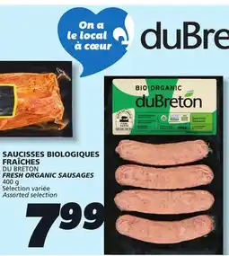 IGA DU BRETON FRESH ORGANIC SAUSAGES offer