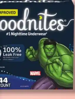 IGA GOODNITES TRAINING OR OVERNIGHT UNDERWEARS offer