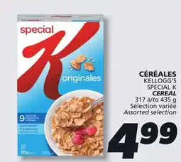 IGA KELLOGG'S SPECIAL K CEREAL offer