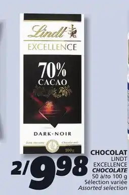 IGA LINDT EXCELLENCE CHOCOLATE offer