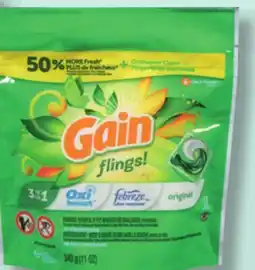 IGA GAIN FLINGS! LAUNDRY DETERGENT offer