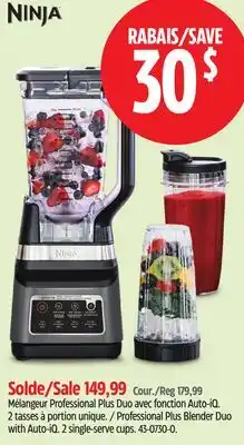 Canadian Tire Ninja Professional Plus Blender Duo with Auto-iQ offer