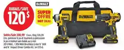 Canadian Tire DEWALT 20V MAX Brushless Li-Ion 1⁄2˝ Drill and 1⁄4˝ Impact Driver Combo Kit offer