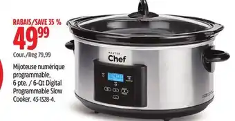 Canadian Tire Master Chef 6-Qt Digital Programmable Slow Cooker offer