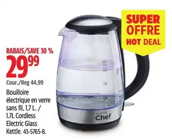 Canadian Tire Master Chef 1.7L Cordless Electric Glass Kettle offer