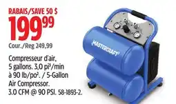 Canadian Tire Mastercraft 5-Gallon Air Compressor. 3.0 CFM @ 90 PSI offer