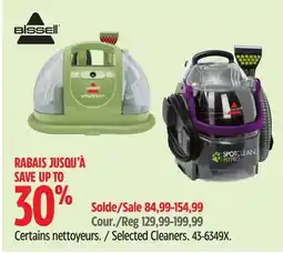 Canadian Tire Bissell Selected Cleaners offer