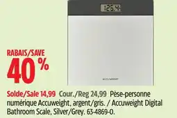 Canadian Tire Accuweight Digital Bathroom Scale offer