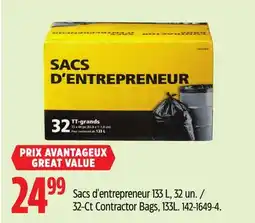 Canadian Tire 32-Ct Contractor Bags, 133L offer