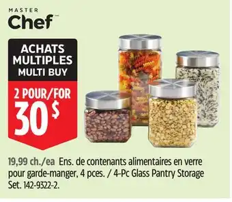 Canadian Tire Master Chef 4-Pc Glass Pantry Storage Set offer