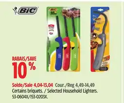 Canadian Tire BIC Selected Household Lighters offer