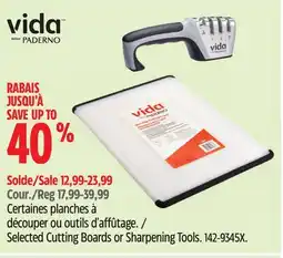 Canadian Tire Vida by Paderno Selected Cutting Boards or Sharpening Tools offer