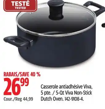 Canadian Tire T-Fal 5-Qt Viva Non-Stick Dutch Oven offer