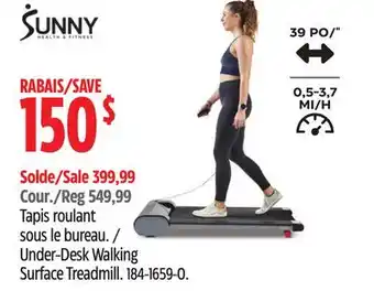 Canadian Tire Under-Desk Walking Surface Treadmill offer