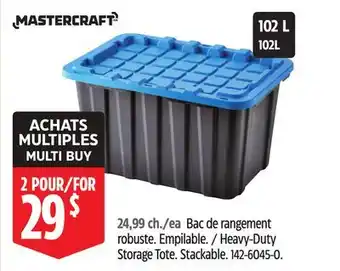 Canadian Tire Mastercraft Heavy-Duty Storage Tote offer