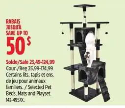 Canadian Tire Selected Pet Beds, Mats and Playset offer