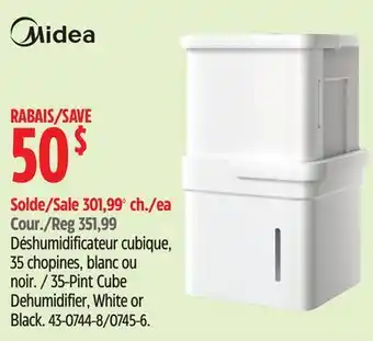 Canadian Tire Midea 35-Pint Cube Dehumidifier offer