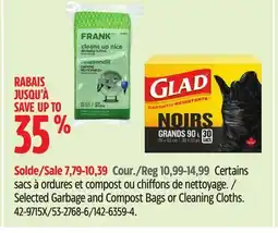 Canadian Tire Selected Garbage and Compost Bags or Cleaning Cloths offer