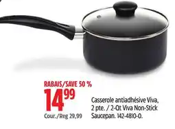 Canadian Tire T-Fal 2-Qt Viva Non-Stick Saucepan offer