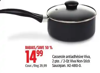 Canadian Tire T-Fal 2-Qt Viva Non-Stick Saucepan offer