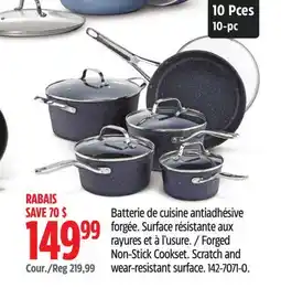 Canadian Tire Forged Non-Stick Cookset. Scratch and wear-resistant surface offer