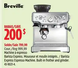 Canadian Tire Breville Barista Express Espresso Machine offer