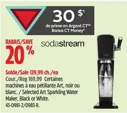 Canadian Tire Sodastream Selected Art Sparkling Water Maker offer