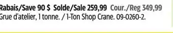 Canadian Tire BIG RED JACKS 1-Ton Shop Crane offer