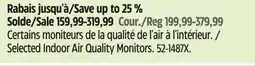 Canadian Tire Airthings Selected Indoor Air Quality Monitors offer