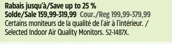 Canadian Tire Airthings Selected Indoor Air Quality Monitors offer