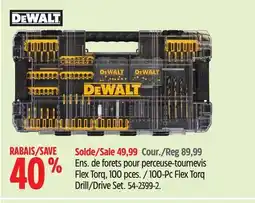 Canadian Tire DeWalt 100-Pc Flex Torq Drill/Drive Set offer